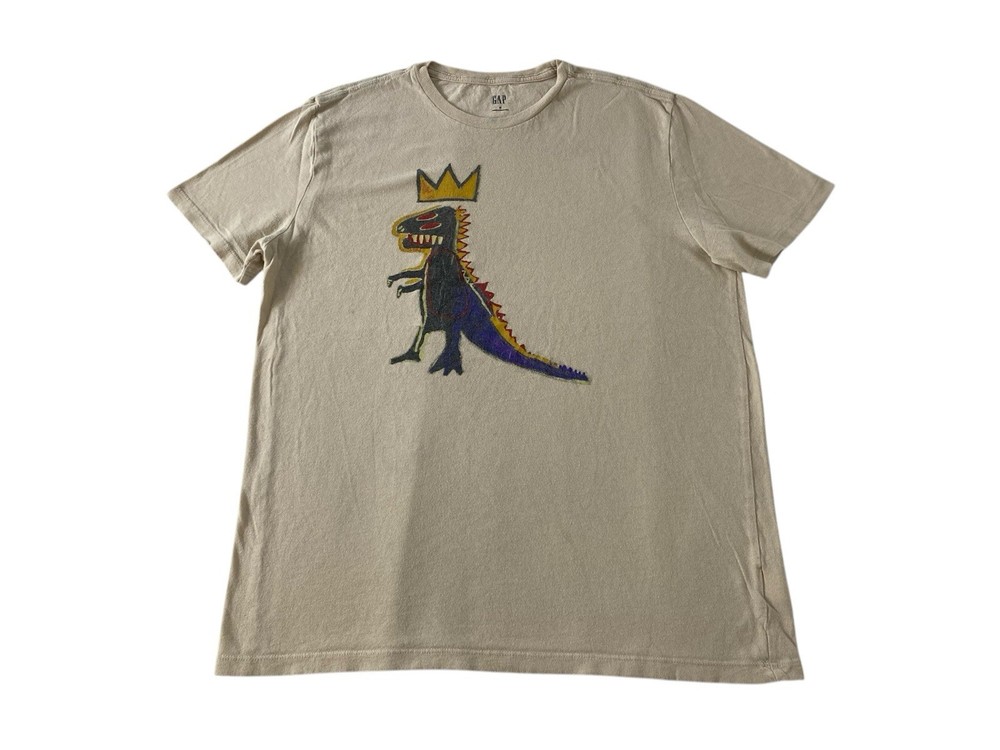 GAP X Jean Michel Basquiat Dinosaur Artwork Graphic Tee Fits Size M L W387