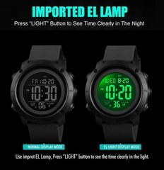 SNE Digital Watch Sports Waterproof Military Back Light Small Watch for Men B…