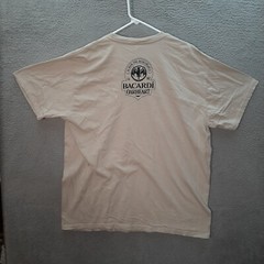 Bacardi Oakheart Shirt Adult 2XL XXL Tan College Tee Party University Bartender