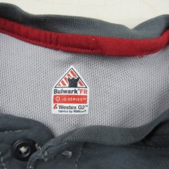 Bulwark Shirt Mens Large Gray Henley FR Fire Resistant IQ Westex Pocket Cat 2 A1