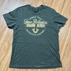 True Religion T Shirt Green Xl