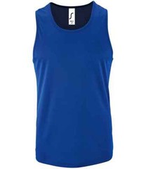 SOLs Mens Sporty Polyester Performance Tank Top Vest Sleeveless T-Shirt S-3XL