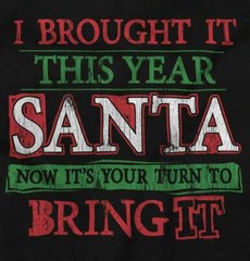 Brought This Year Santa Claus Christmas Gift Adult Short Sleeve Crewneck Tee