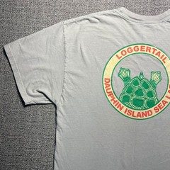 Vintage Dauphin Island Sea Lab Loggerhead Turtle T Shirt Grey XL Hanes Beefy T