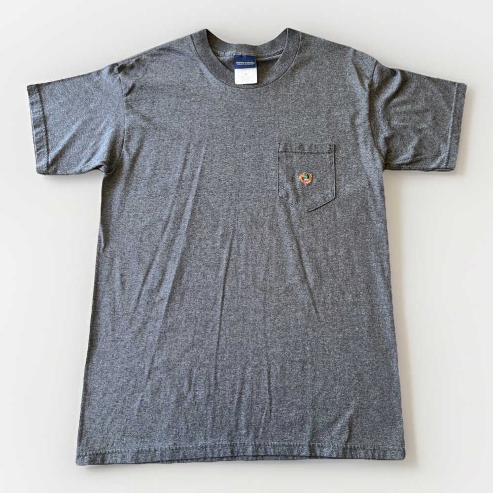 Duck Head Pocket Tee USA Made Gray Heather Vintage 90s Style Cotton M