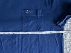 Greg Norman T Shirt Men’s Sz Large Blue Pocket Tee Relaxed Fit Short Sleeve
