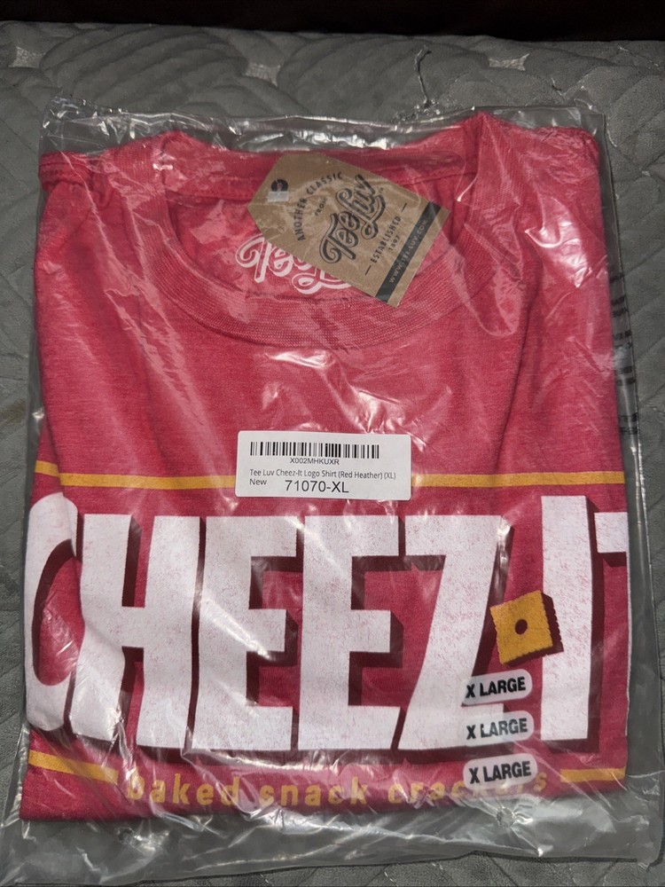 Cheezit Tee Luv Red Short Sleeve Tee Shirt T-Shirt XL