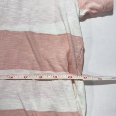 American Eagle Outfitters Men’s Slub Knit Crew Neck Pink & White Striped T-Shirt