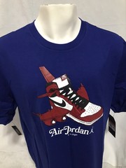 Nike Air Jordan Retro 1 OG FIRST IN FLIGHT CHICAGO J’s Blue Men’s T-Shirt L,XL