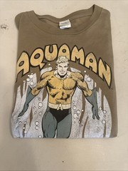 Aquaman Shirt Mens Large Black DC Comics Originals Graphic Superhero Tee T-Shirt
