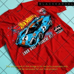 HOT WHEELS 1969 GULF PORCHE 917 / MEN TEE TSHIRT SHORT SLEEVE S-3XL