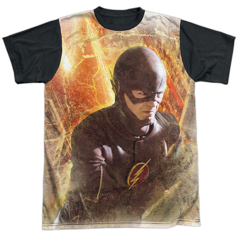 The Flash Flash Town Adult Halloween Costume T Shirt (Black Back), S-3XL