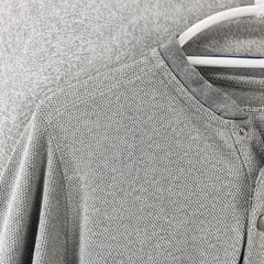 Carhartt M Gray Relaxed Fit Henley Pocket Shirt Long Sleeve Knit Work Tee
