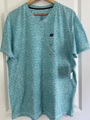 Architect Jean Co Men’s Blue & White Cotton Polyester Soft T-Shirt Size XL NWT