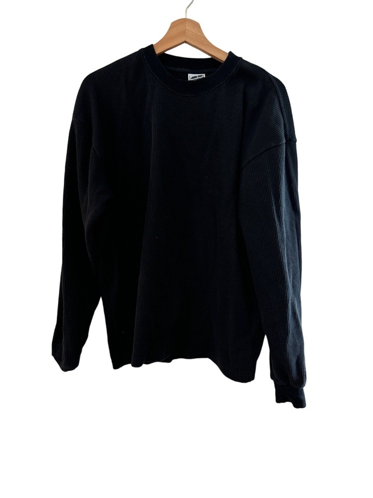 John Son Super Heavy Weight Black Long Sleeve Shirt XL Made In China