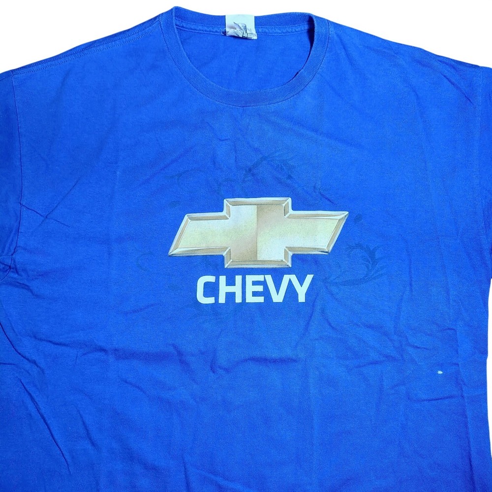 Chevy Bowtie Logo T-Shirt L Blue Delta Pro Weight “Official Ride classic