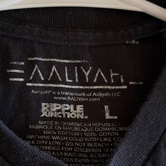 Ripple Junction Aaliyah Princess of R&B Forever Black Graphic T-Shirt Men L