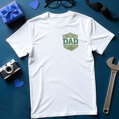 Personalised The Best Dad T Shirt Est Date Army Badge Fathers Day Gift