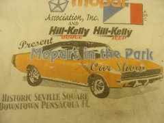 Mopar rare t shirt “Mopars in the Park” Pensacola Size: XL – read & see all