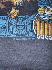 Vintage Alaska Tribal Print American Bald Eagle Nature T Shirt Oneita Size LG