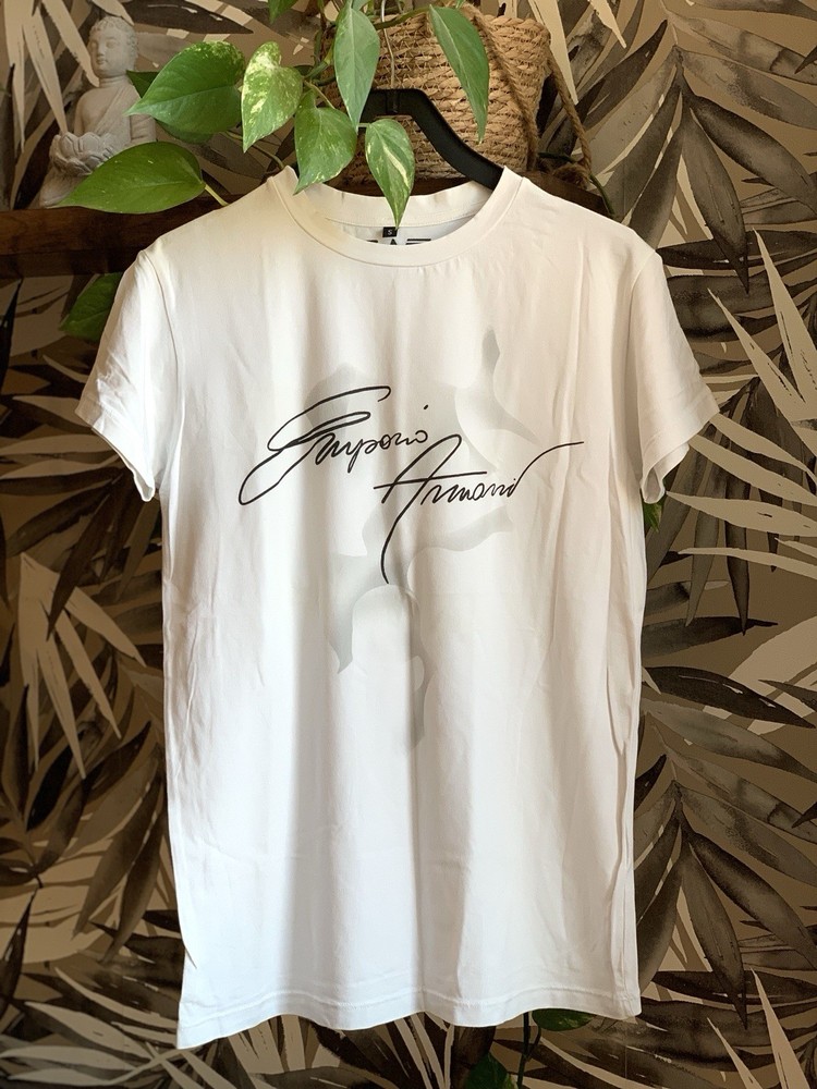 Emporio Armani Men’s Cotton T-Shirt Logo Man Giorgio Armani EA7 White S White