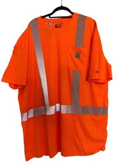 Carhartt Force High Visibily Size 3XL Tall Reflective NWT Relaxed Fit Bright Ora