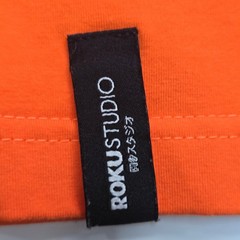 Roku Studio T-Shirt Mens 3XL Orange Embroidered Bear Patch Streetwear Tee