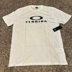 Oakley Destination Ellipse Tee T Shirt Large White Graphic Florida Casual Cotton