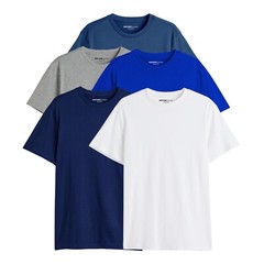 Mens Multipack T Shirts 3 & 5 Pack Cotton Plain Short Sleeve Round Crew Neck Tee