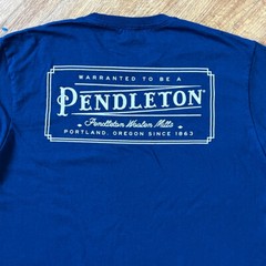 Pendleton Woolen Mills T Shirt Men M Medium Black Box Logo Cotton Short Sleeve
