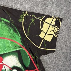 Vintage Public Enemy Shirt Mens XL Black 90s AOP Skull Rare Grail Band Tee Rap