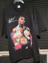 MIKE TYSON WITH BELTS BOXING COTTON T SHIRT