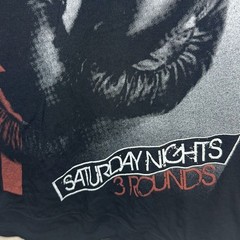 Kinetix Mens Black Boxing Sidekick Gym Saturday Nights 3 Rounds Shirt Size XL