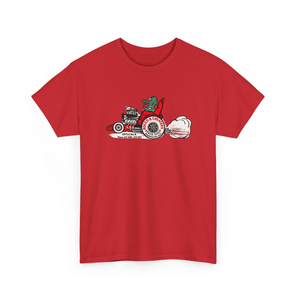 Vintage Rocco & Cheaters Speed Shop Tee | Retro Racing Birmingham AL T-Shirt