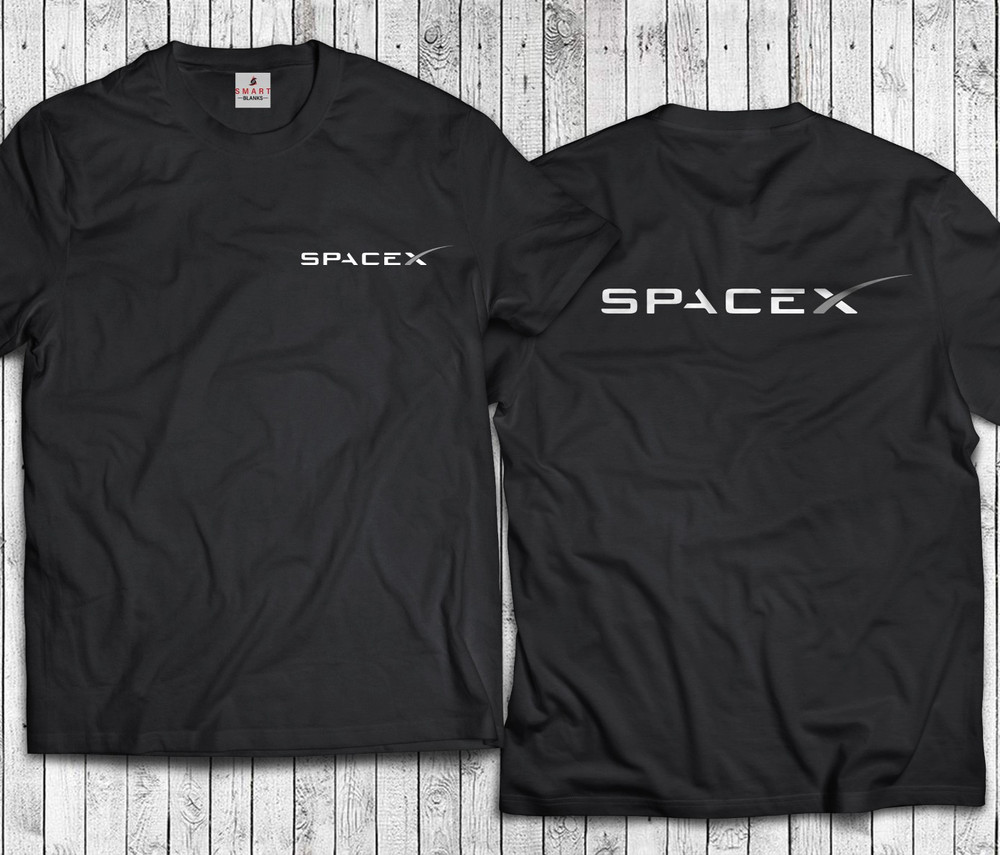 SpaceX Printed Shirt NASA Elon Musk Tesla Space X Front and back StarShip BFR
