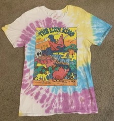 Rare Disney Lion King T-Shirt Tie-Dye Size Small Unisex Simba Timon and Pumbaa
