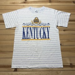 Vintage 80s 90s Kentucky University Style Tradition Spirit Striped Shirt Medium
