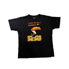 Guinness Mens Black Toucan Graphic T-Shirt Lovely Day For A Guinness Relaxed L