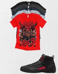 Custom Shirt to match Retro OG Jordan 12 Big 3 Bloodline Matching Tee Streetwear