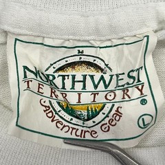 Vintage 90s Northwest Territory Adventure Gear T Shirt Bald Eagle White M Medium