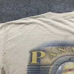 Vintage Panama Jack Shirt Mens Large Beige Double Sided Graphic Beach Tee 90s