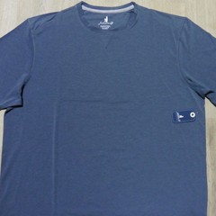 JOHNNIE O Mens L LARGE COURSE T SHIRT PERFORMANCE GOLF SHORT SLEEVE WAKE BLUE