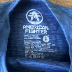 American Fighter Men’s Blue Graphic Logo Crew Neck Short Sleeve T-Shirt Size S