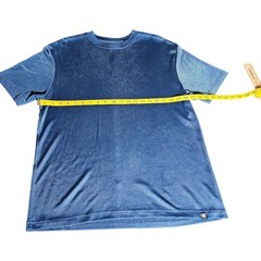 Stacy Adams Mens XL Blue Textured Ribbed Short Sleeve Crewneck T-Shirt