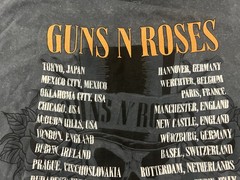 GUNS N’ ROSES L Large Concert Tee Shirt USE YOUR ILLUSION Tour Cities 1991 Black