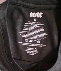 Ac/Dc Back In Black Size Small