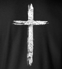 Cross Distressed Crucifix 2-Sided T-Shirt / Catholic Christian Jesus God Faith