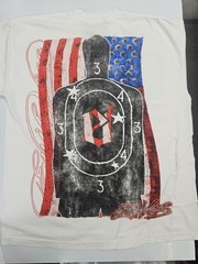 EVIL VICE EVIL “USA” GUN RANGE THEME MEN’S SIZE LARGE (OS) WHITE RETAIL $90🔥🔥