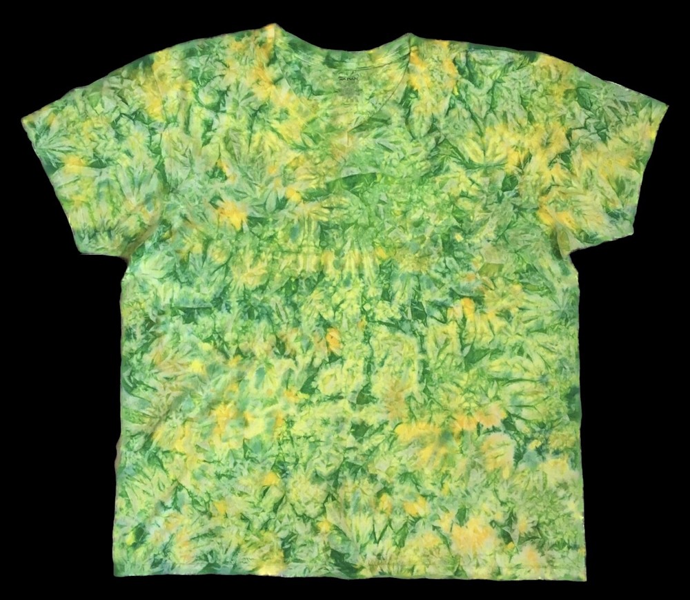 *New* 2XL – Sm Handmade Tie Dye, Lemon Lime Cruncht Crinkle, Crew or V-Neck