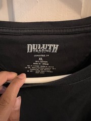 Duluth Trading Longtail T Shirt Mens XL Black Long Sleeve Pocket Crew Neck
